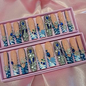 100% hecho a mano diseñador personalizado prensa en las <span class=keywords><strong>uñas</strong></span> Nuevo producto <span class=keywords><strong>de</strong></span> <span class=keywords><strong>uñas</strong></span> <span class=keywords><strong>de</strong></span> moda 2024 tipo <span class=keywords><strong>de</strong></span> lujo XXL - Product Image 6