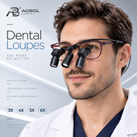 Loupes dentaires ergonomiques TTL 3X 4X, grossissement manuel 5.0X 6.0X, loupe binoculaire chirurgicale personnalisée avec LED pour dentiste