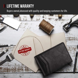 Best Quality Customized Men's <b>RFID</b> <b>Wallet</b> Wholesale Customized Genuine Leather Money Clip Card Holder Open Closure Type - Product Image 6