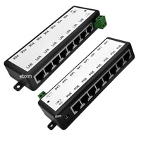 Injecteur PoE Gigabit 1.25A 8 ports tout en un DC12V-48V adaptateur passif 8 interfaces injecteur de Module Power Over Ethernet