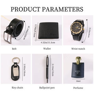 Set Regalo da Uomo 7 Pezzi con Profumo, Portafoglio, Cintura, Orologio per <span class=keywords><strong>San</strong></span> <span class=keywords><strong>Valentino</strong></span>, Natale, Festa degli Insegnanti, Festa del Papà - Product Image 3