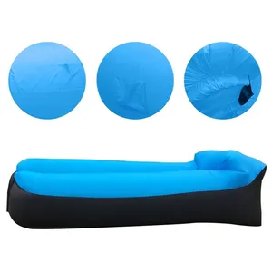 Chất Lượng Tốt Nhất 210T Nylon Nhanh Inflatable Nằm Túi Nylon Inflatable Air Sofa Không Khí Lounger