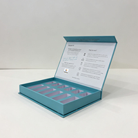 Emballage en papier rigide avec insert en PVC, dossiers magnétiques en forme de livre, revêtement UV, lamination mate, recyclable pour parfum, sérum facial, produits capillaires