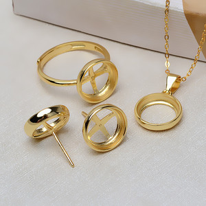 Ensemble de boucles d'oreilles en argent S925 avec pendentif en forme d'escargot mat, perle, accessoires de bricolage pour femmes, porte-bijoux, trouvailles de bijouterie 4798 - Product Image 1