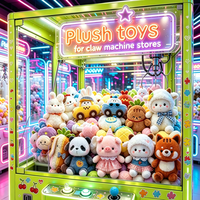 Peluches Mixtes de Haute Qualité, Petits Animaux en Peluche pour Machines à Pinces et Jeux d'Arcade, Assortiment de Peluches Mignonnes et Douces en Gros