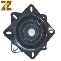 Plateau pivotant carré à roulement à billes rotatif à 360 degrés, plateau tournant en métal de 5 pouces pour chaise pivotante, tabouret de bar, pièces de meubles