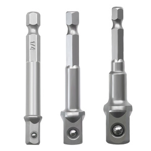 Zhengyan Drill Adapter Hex To Square 1/4 Inch <b>Socket</b> <b>Extension</b> Bit Set For Electric Wrench - Product Image 1