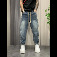 Jeans baggy à jambes larges ODM, denim délavé vintage, effet délavé, jeans baggy pour hommes