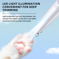 Tondeuse portable rechargeable pour pattes de chien avec lumière LED, faible bruit, étanche, en ABS, pour toilettage des oreilles des animaux, simple et robuste