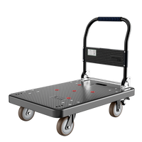 Chariot à plateforme pliable robuste de 1000 kg à quatre roues avec option OEM pour la manutention professionnelle des matériaux