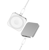 Chargeur sans fil magnétique 3 en 1 portable et fin, idéal pour les voyages, type C, pour téléphones et montres connectées
