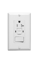 후안케 20A/125V GFCI 콤비네이션 스위치가 있는 콘센트, 변조 방지 자가 테스트 기능이 있는 단극 스위치 ETL 인증 콘센트