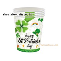 Nouvel ensemble de vaisselle jetable en papier à thème Saint-Patrick pour diverses occasions, 96 pièces, avec assiettes et nappe