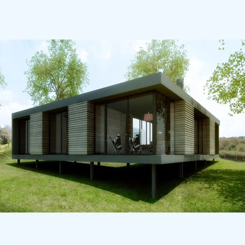 Deepblue-Conjunto de Smarthouse para casa de campo, Kit de lujo moderno, prefabricado, de acero ligero, verde, para Hotel, 100 años de estructura 87 #