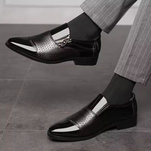 Zapatos de Vestir Formales de Negocios Cómodos y a la Moda para Hombre de Alta Calidad, Hechos a Mano, Personalizados, con Aumento de Altura, Disponibles para Invierno - Product Image 6