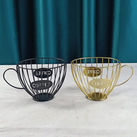 Porte-tasses à café créatif en forme de tasse Porte-dosettes à café creusé Organisateur de stockage de capsules pour comptoir de bar Panier Rangement 1 pièce
