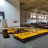 Table élévatrice hydraulique WEMALiFT, élévateur de palettes personnalisé avec télécommande électrique et pieds personnalisables