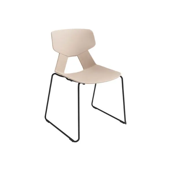Chaise luge empilable en plastique design jambe métallique chaise luge pp moderne nordique en métal