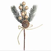 Sapin de Noël artificiel réaliste et écologique, petit format, pour intérieur, avec base, aiguilles de pin en PET, cônes de pin et baies