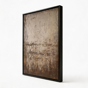 <span class=keywords><strong>Art</strong></span> mural abstrait moderne Wabi Sabi, peinture sur toile texturée marron beige sans cadre pour la décoration du salon - Product Image 4