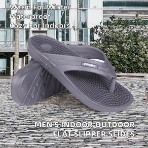2026 New Arrival Indoor/Outdoor Waterproof Breathable Anti-Slip Cushioning EVA Flip Flops for Men Summer <b>Beach</b> <b>Shoes</b> - Product Image 2
