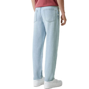 กางเกงยีนส์ผู้ชายสไตล์วินเทจสั่งทำขายส่ง คุณภาพสูง ผ้าฝ้าย 100% ทรงลำลอง สีฟ้าอ่อน คลาสสิก ทรงปกติ - Product Image 3