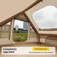 Tente de camping gonflable 4 saisons 6,3 m avec colonnes d'air en PVC, tente cabine de glamping, toit panoramique, fenêtre en maille, pliable