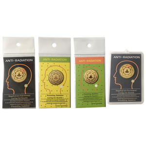 Autocollant <span class=keywords><strong>anti</strong></span>-radiation en Shungite, bouclier quantique Terahertz, bien-être aux ions négatifs, protection EMF 5G, autocollant énergétique scalaire EMR NFC - Product Image 3