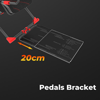 Cockpit de simulation de course pliable, réglable, compatible avec Fanatec/Logitech/Moza PS5/PS4, métal et plastique, garantie 1 an en anglais