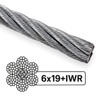 Câble métallique galvanisé 6x19S+IWR en acier au carbone avec âme indépendante pour la levée de charges et la construction de grues