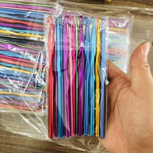 Juego de ganchos de ganchillo de aluminio de 15cm de estilo <span class=keywords><strong>Simple</strong></span>, juego de agujas de tejer de Metal para amantes de tejer para coser y tejer - Product Image 5
