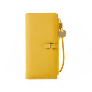 K398 Cartera larga para mujer con muchos compartimentos, carteras para mujer, monedero tipo clutch, bolsillo con cremallera para teléfono, tarjetero - Product Image 1