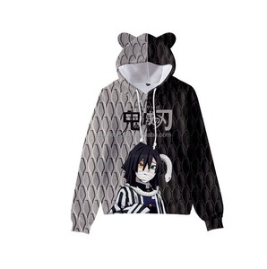 Sudadera con Capucha con Diseño de <span class=keywords><strong>Anime</strong></span> Japonés de Fantasmas - Diseño de Orejas de Gato en Impresión 3D para Adultos y Niños - Product Image 3