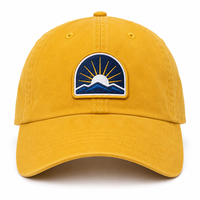 Gorra de Voluntario Ajustable de Algodón Cepillado OEM de Primera Calidad, Directo de Fábrica, para Pedidos al por Mayor, con Logotipo de Parche Tejido Personalizado para Compradores de Eventos de ONG