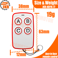 Vente en gros de télécommande clone RF 433.92MHz cadre ABS anti-chute facile à nettoyer pour portes barrières coulissantes couleur rouge blanc