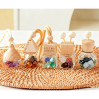 Diffuseur de parfum pour voiture en forme de pierre précieuse, diffuseur d'huiles essentielles pour voiture, désodorisant, pierre parfumée pour voiture, diffuseur 8ml en forme de miroir