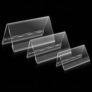Supports de tente nominative en plastique transparent de taille personnalisée Plaques nominatives pour bureau Support de <span class=keywords><strong>plaque</strong></span> nominative en <span class=keywords><strong>acrylique</strong></span> Cadre de signalisation de bureau pour présentation sur table - Product Image 1
