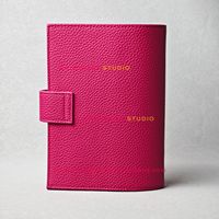Dompet Binder Kulit Saffiano Motif Buaya Pebble A5 A6 A7 Lipat Tiga Custom dengan Kantong Koin Ber-resleting