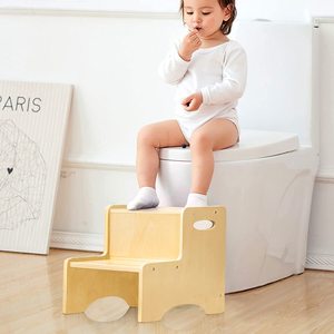 LM KIDS Bois Tabouret Montessori Bébé la Toilette Tabouret Salle de Bain Cuisine Escabeau pour Enfants Formation Pot Lavage - Product Image 2