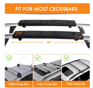 YLA 2024 Haute Qualité Populaire Noir Universel Toit Planche De Surf Bagages Voiture Doux Rack Coussins - Product Image 5