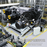 Compresseur à piston Shang Air&Hengda 30-40 bars pour la fabrication de bouteilles - Vente chaude |   Compresseur à huile à deux étages, 11-18,5 kW