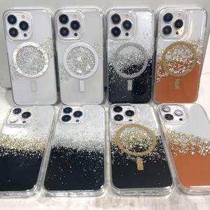 Shenzhen 2D Pc Tpu Transparent Sublimation Glitter Epoxy Resin Phone Case for iPhone 15 14 Pro Max - Product Image 6