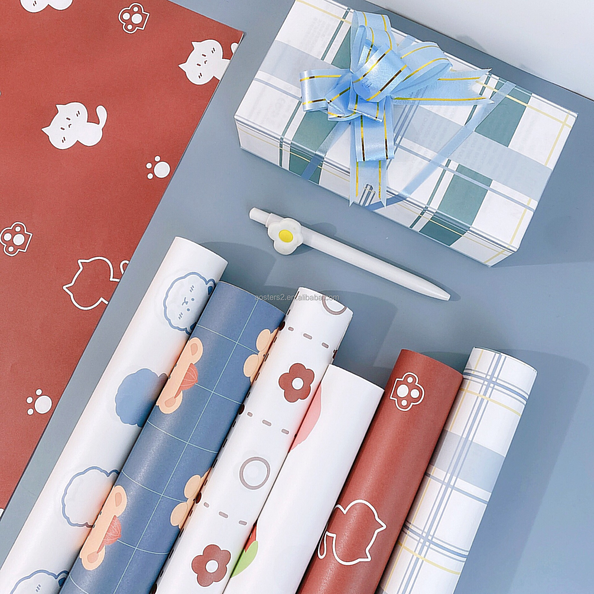 High Quality Wholesale Custom Paper & Paperboards Logo Wrapping Paper