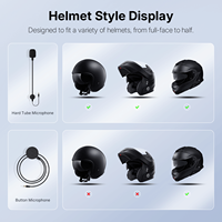 Casque Bluetooth pour moto Fodsports FX-SC, haut-parleurs stéréo Hi-Fi sans fil 5.4, système audio étanche pour la conduite