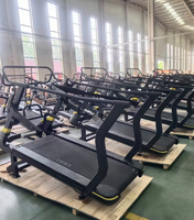 Caminadora Eléctrica Comercial GymLead con Pantalla Táctil Inalámbrica, Inclinación de 3 Niveles, Accionamiento Mecánico, Banda de Nailon y Carcasa de Madera