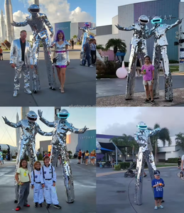 Efun Pedido Mínimo 1 Pieza Traje de Espejos Enterizo a la Moda para DJ Club Fiesta Discoteca Bailarín de Escenario Ropa Reflectante para Zanquero - Product Image 4