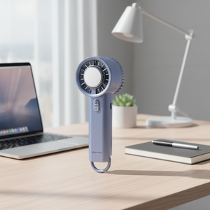 Producto estrella: Mini ventilador de bolsillo inglés con caja de color, ventilador personal de mano, ventilador pequeño de plástico de clase A - Product Image 1