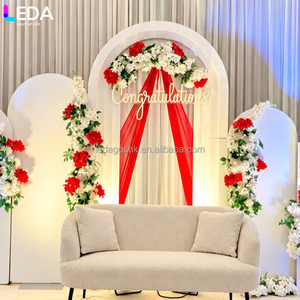 Arco de Metal Personalizable LEDA para Eventos en Interiores, Fondo de Hierro Blanco para Bodas - Product Image 3
