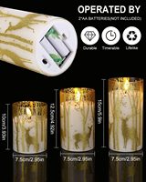 Ensemble de bougies LED sans flamme à télécommande en verre pour la décoration