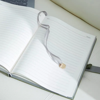 Carnet en cuir PU souple A5, journal de réunion d'affaires, 128 pages, agenda quotidien épais, minimaliste, pour le bureau, l'école, le travail